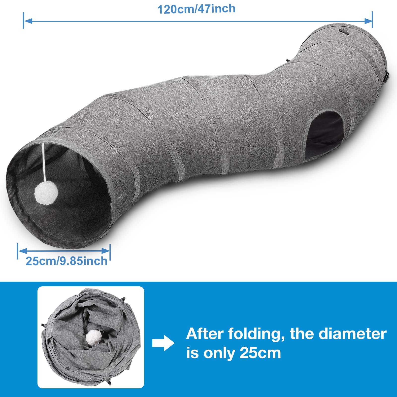 Snapklik.com : Ownpets Cat Tunnel Sturdy Oxford Fabric Cat Tunnel Toy ... - Indoor Cat Agility Tunnel