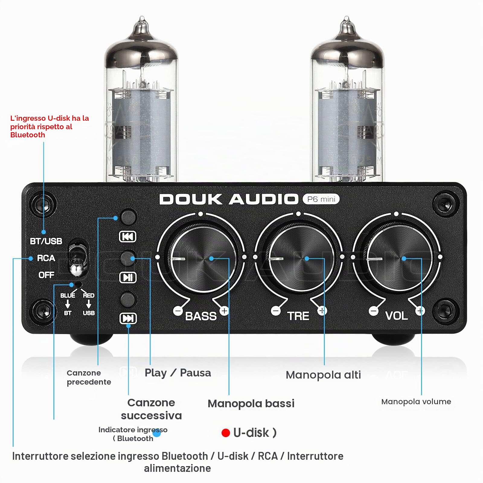 AC 12V 1A 6J1 Valore Preamplificatore Tubo Preamplificatore Scheda AC 12V 1A 6J1 Valore Preamplificatore Tubo Preamplificatore Scheda