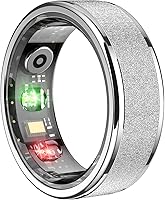 COLMI R10 Smart Ring for Women: Heart Rate, SpO2, Sleep, Steps & Fitness Tracker - No Subscription Fee, Silver Size 8