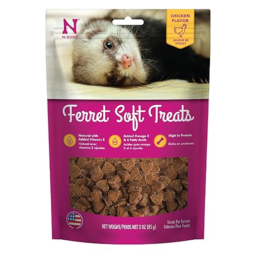 N-Bone 1 Pouch Ferret Soft Treats Chicken Flavor, 3 Oz - Chicken - 3 Ounce (Pack of 1)