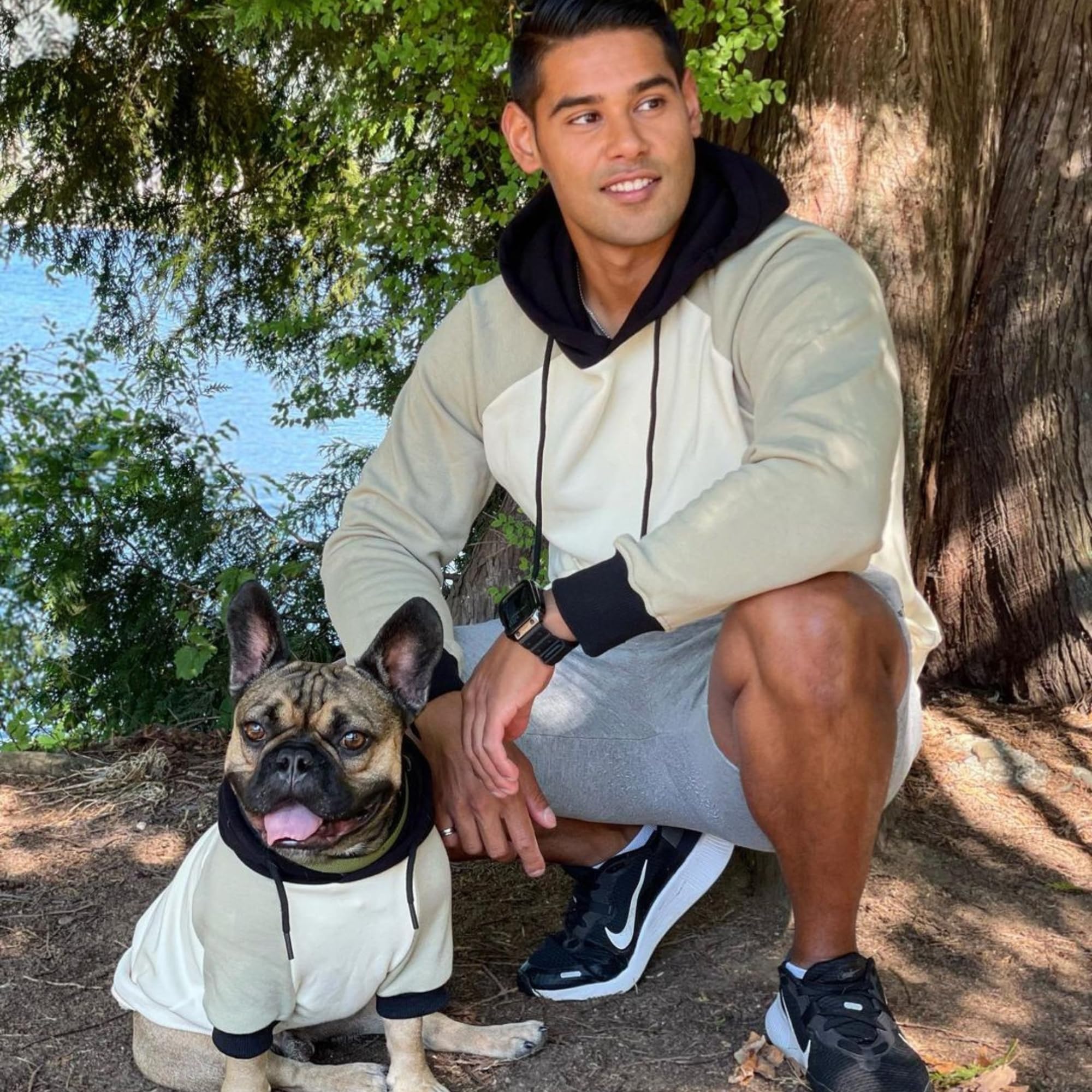 Spark Paws Hunde-Kapuzenpullover Olivgrün - Samtweich Mit Fleece-Innenfutter Größe 3XL