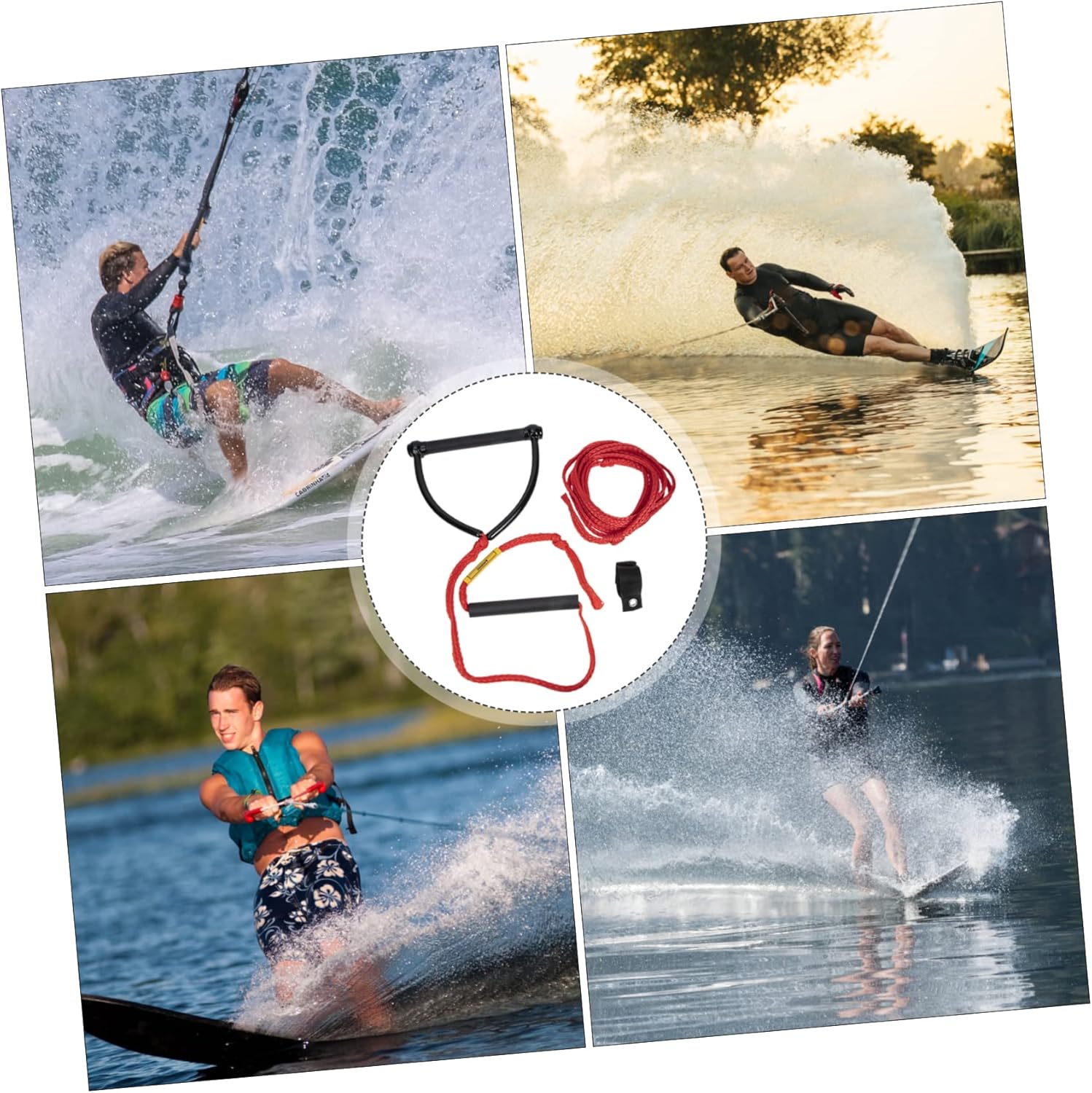 Water Skiing Rope Wear Resist Water Activity Rope for Wakeboarding High Abrasion Resistance Floating Tow Rope for Water Sports Durable Sturdy Design