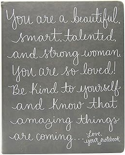 WORLD TRAVELER Eccolo Dayna Lee Collection Grey “Love, Your Notebook” 8x...