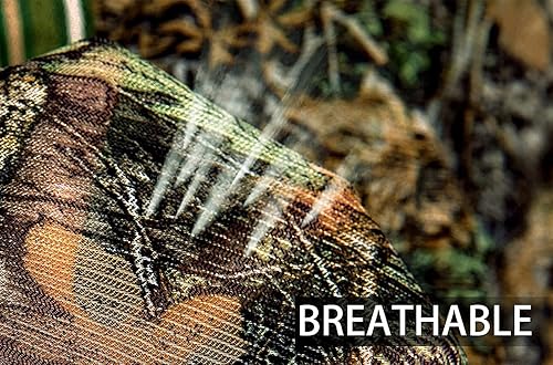 Miniatura 6 de Ginsco Ghillie Suit - Juego de guantes de máscara de cara completa, traje de camuflaje frondoso 3D para hombres, fotografía de caza al aire libre