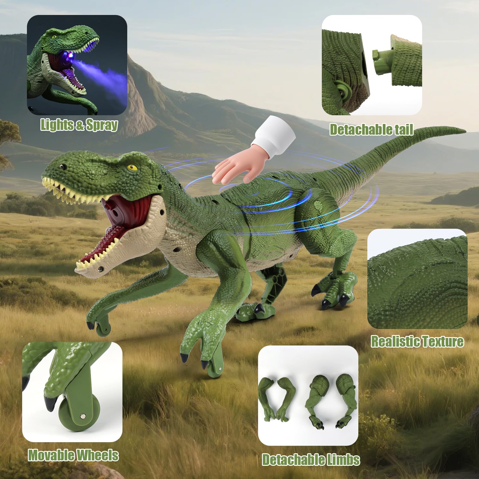 BEMITON Remote Control Dinosaur Toy -3 BEMITON Remote Control Dinosaur Toy -3