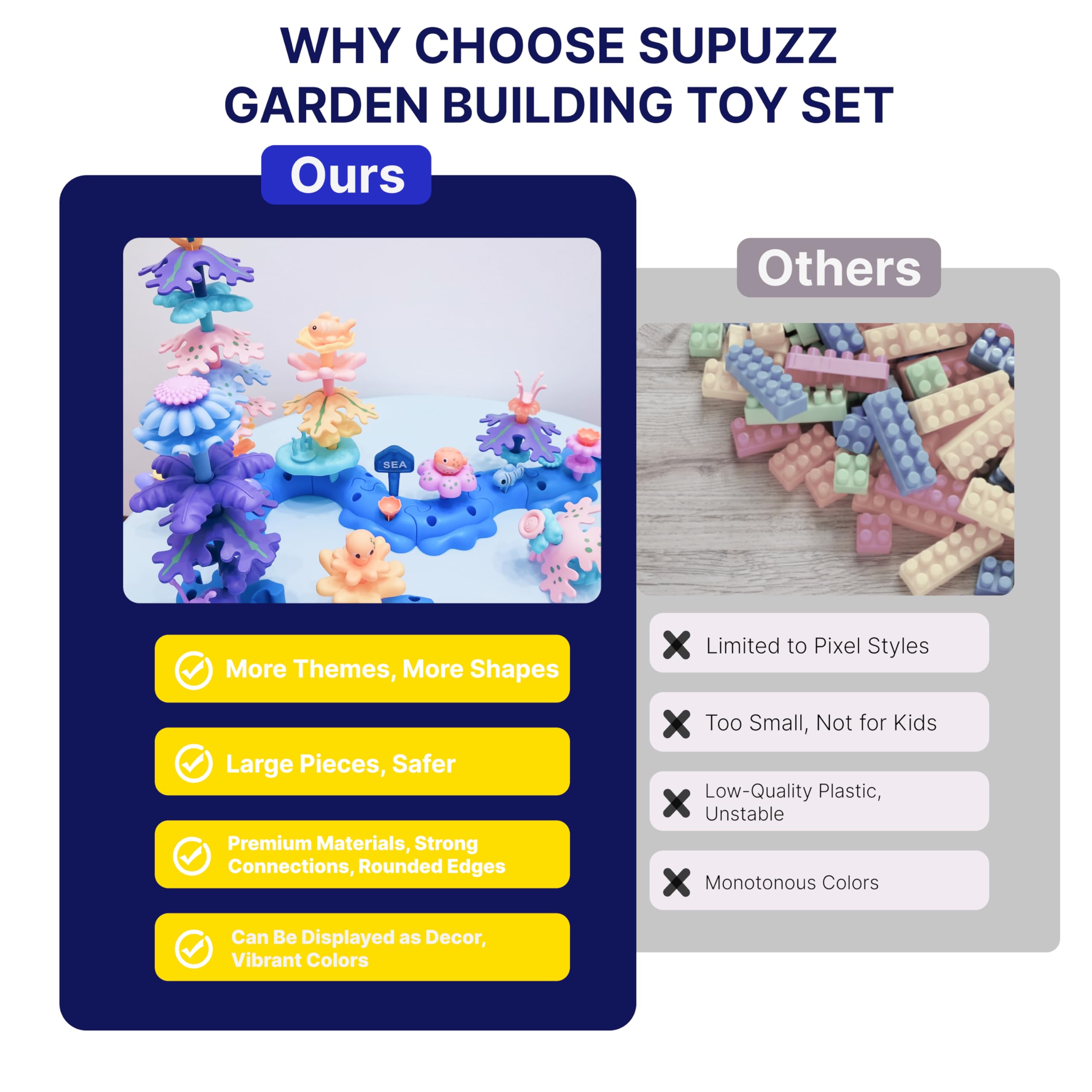 Amazon.com: supuzz Ultimate Coral Reef STEM Building Set, 136PC