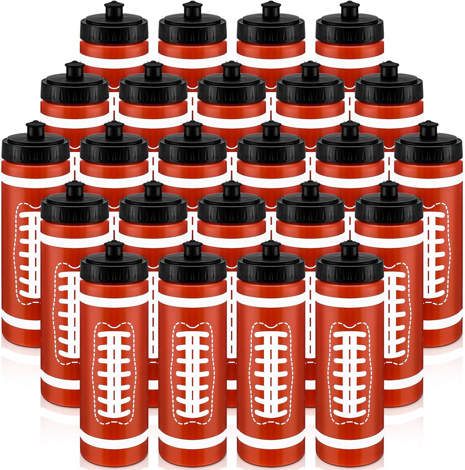 Football Water Bottle Bulk 20 oz Sports Water Bottles Squeeze Football Team Gifts Bulk Reusable Football Accessories for Football Players Lovers Party Favor Gifts Gym Bike