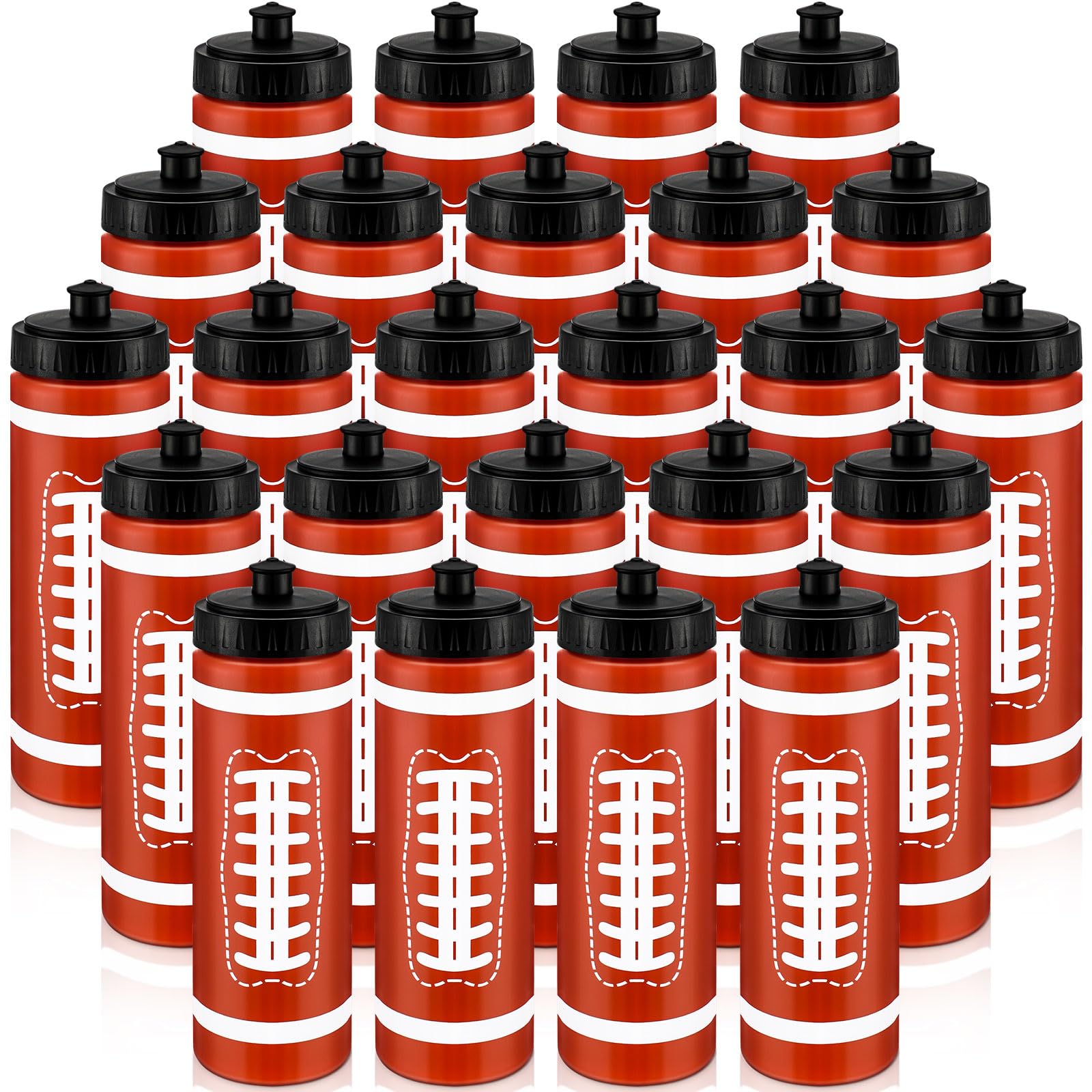 Skybooly Football Water Bottle Bulk 20 oz Sports Water Bottles Squeeze Football Team Gifts Bulk Reusable Football Accessories for Football Players