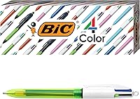 Vista 8 de BIC Bolígrafo Shine de 4 colores, barril rojo, punta media (0.039 pulgadas), tintas surtidas, 3