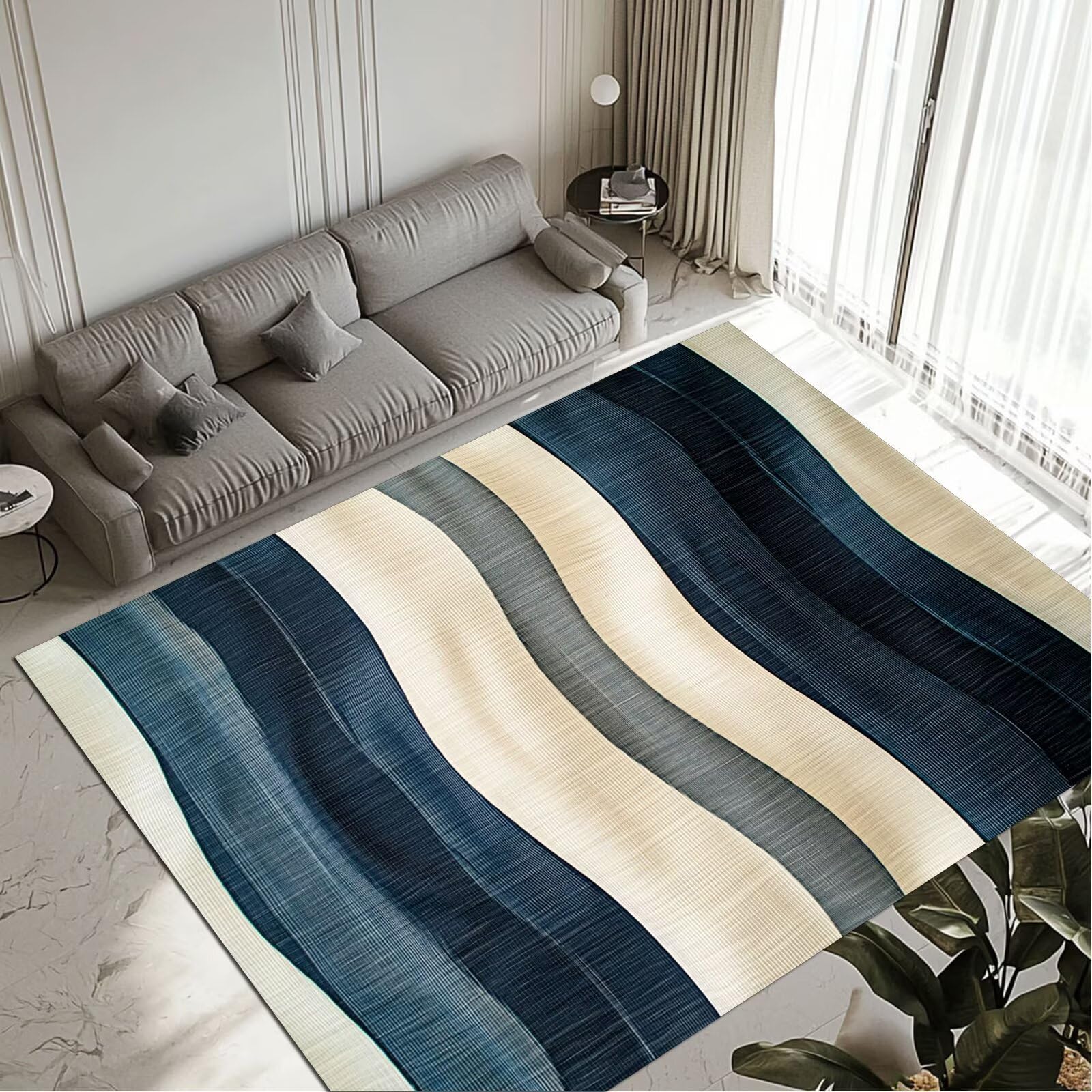 Grand tapis lavable Strip 80x150cm imperméable et résistant pour la cuisine