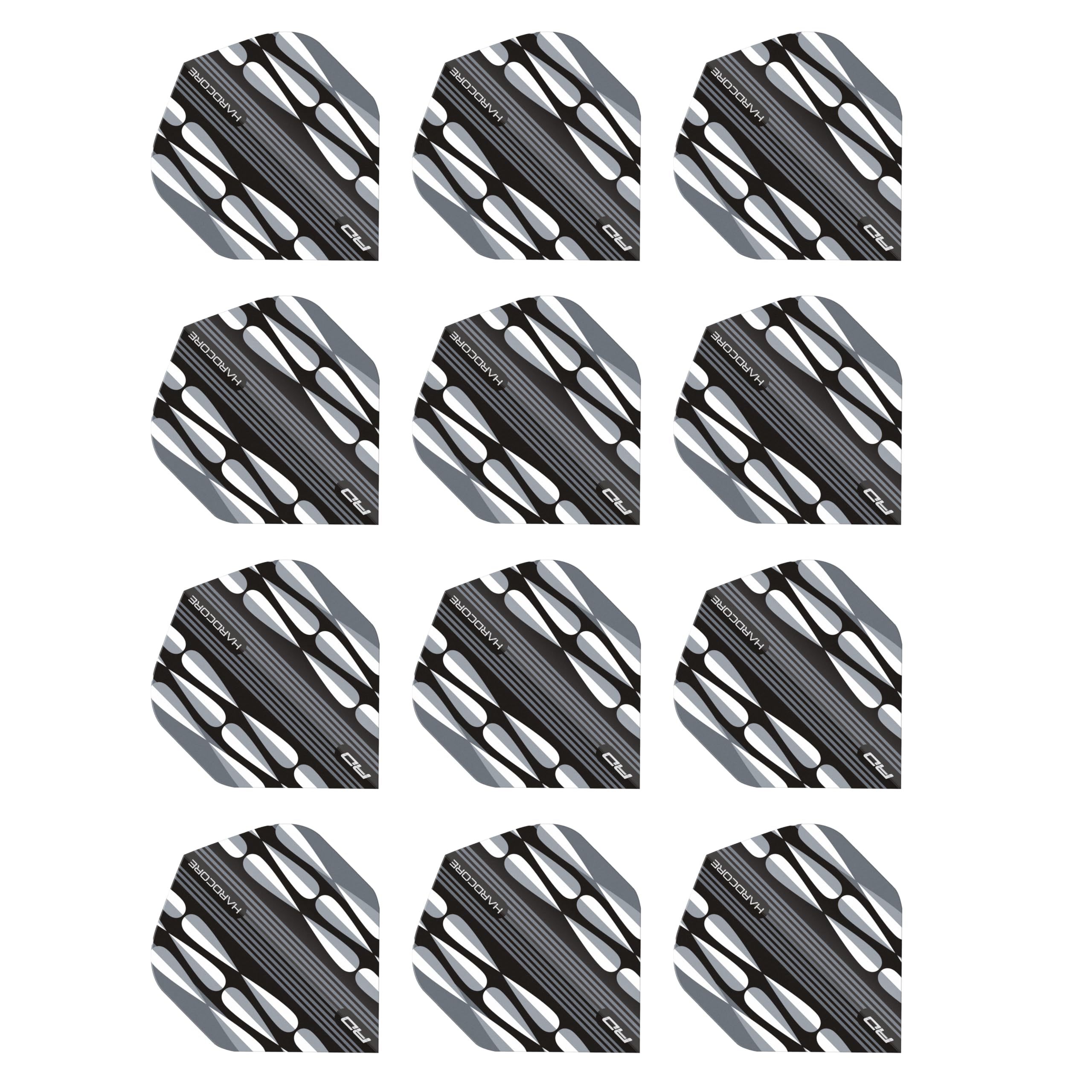 RED DRAGON Hardcore Radical Dartflug - 4 Set pro Packung (insgesamt 12 Dart-Flights)