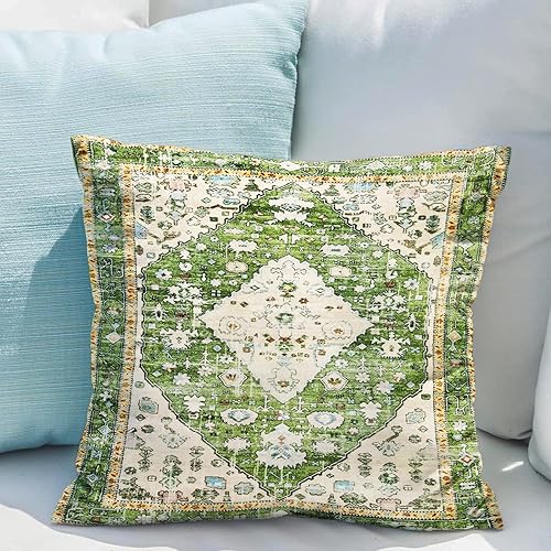 Miniatura 5 de Snycler Juego de 2 fundas de almohada de algodón suave con patrón de doble cara de Mónaco, de 20 x 20 pulgadas, patrón de estilo bohemio, color