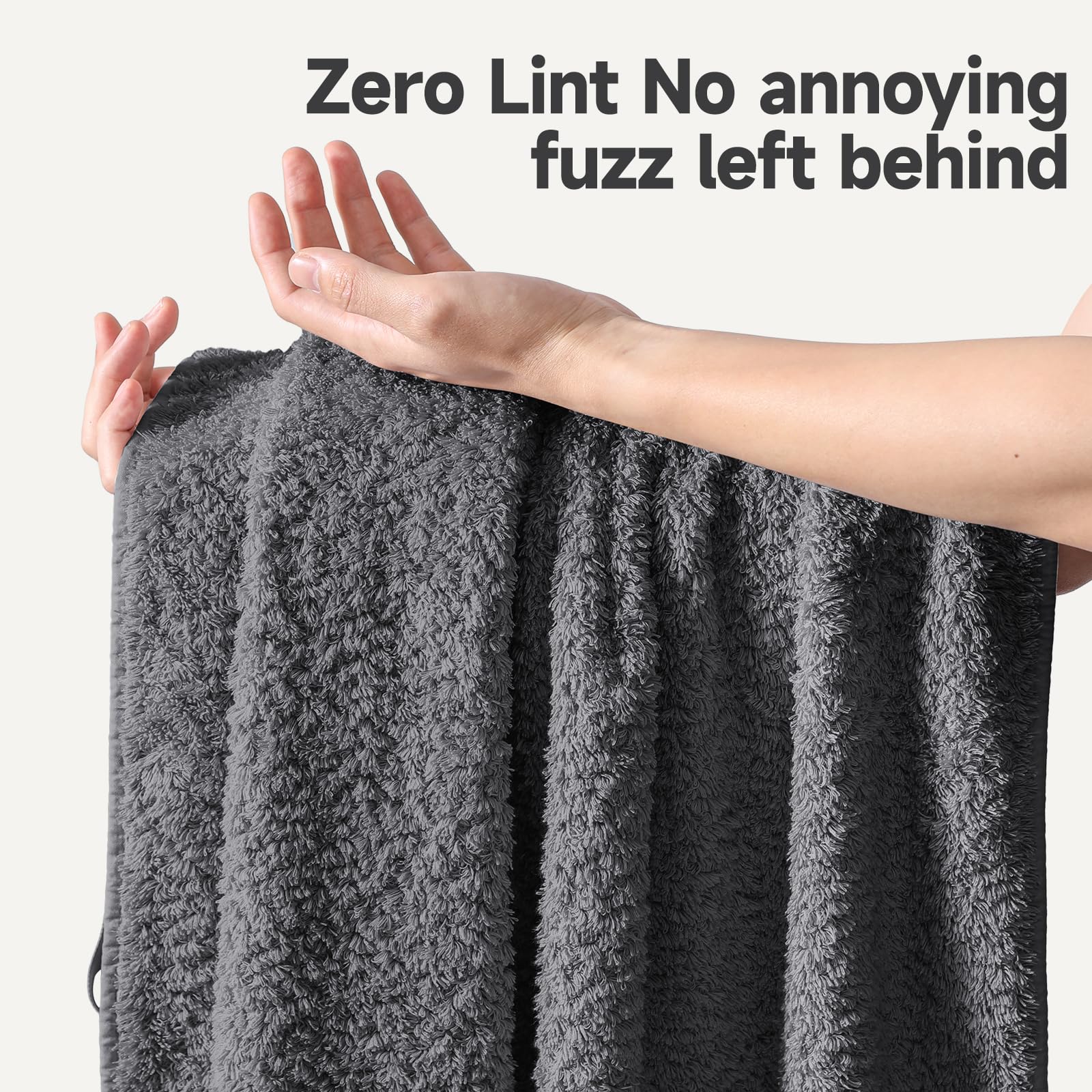 REDKISS Juego de toallas de baño ultra afelpadas, algodón grueso de alta calidad de 900 g/m² para baño y spa, toallas de baño súper absorbentes de secado rápido sin desprendimiento (juego de 4 piezas