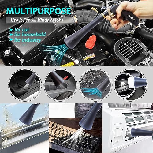 Miniatura 3 de Pistola de soplado de aire y pistola de vacío con boquilla de flujo de aire ajustable de latón, pistola de limpieza que rápidamente elimina la