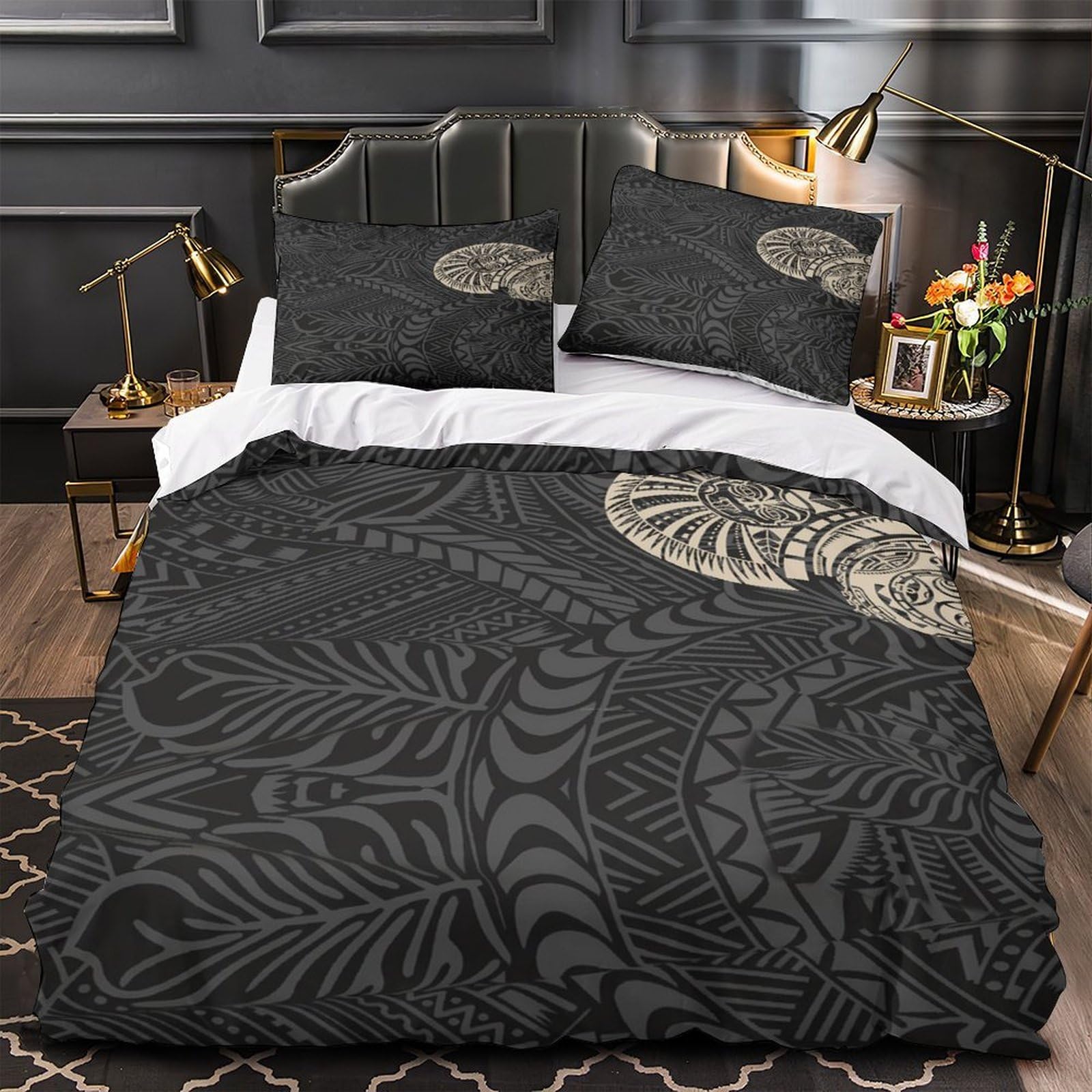 Linge de lit tigre monochrome pour une décoration de chambre moderne et épurée