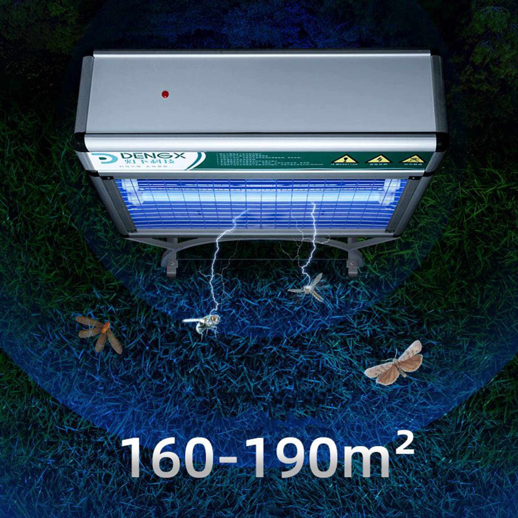 3500V Professioneller Außenbereich UV Insektenvernichter,2 IN 1 Insektenvernichter Elektrisch Mückenlampe,65W LED Insektenfalle,IPX4,Gärten,Bauernhöfe,Parks,Krankenhäuser,230m²,X80S