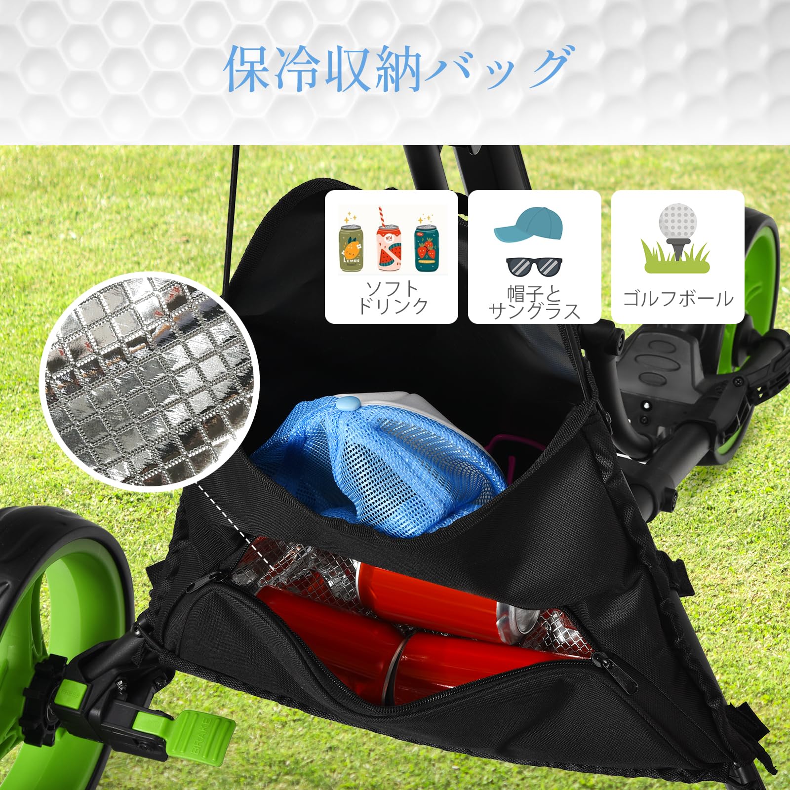 Amazon | GIANTEX ゴルフバッグキャリー 折りたたみ式 ゴルフカート