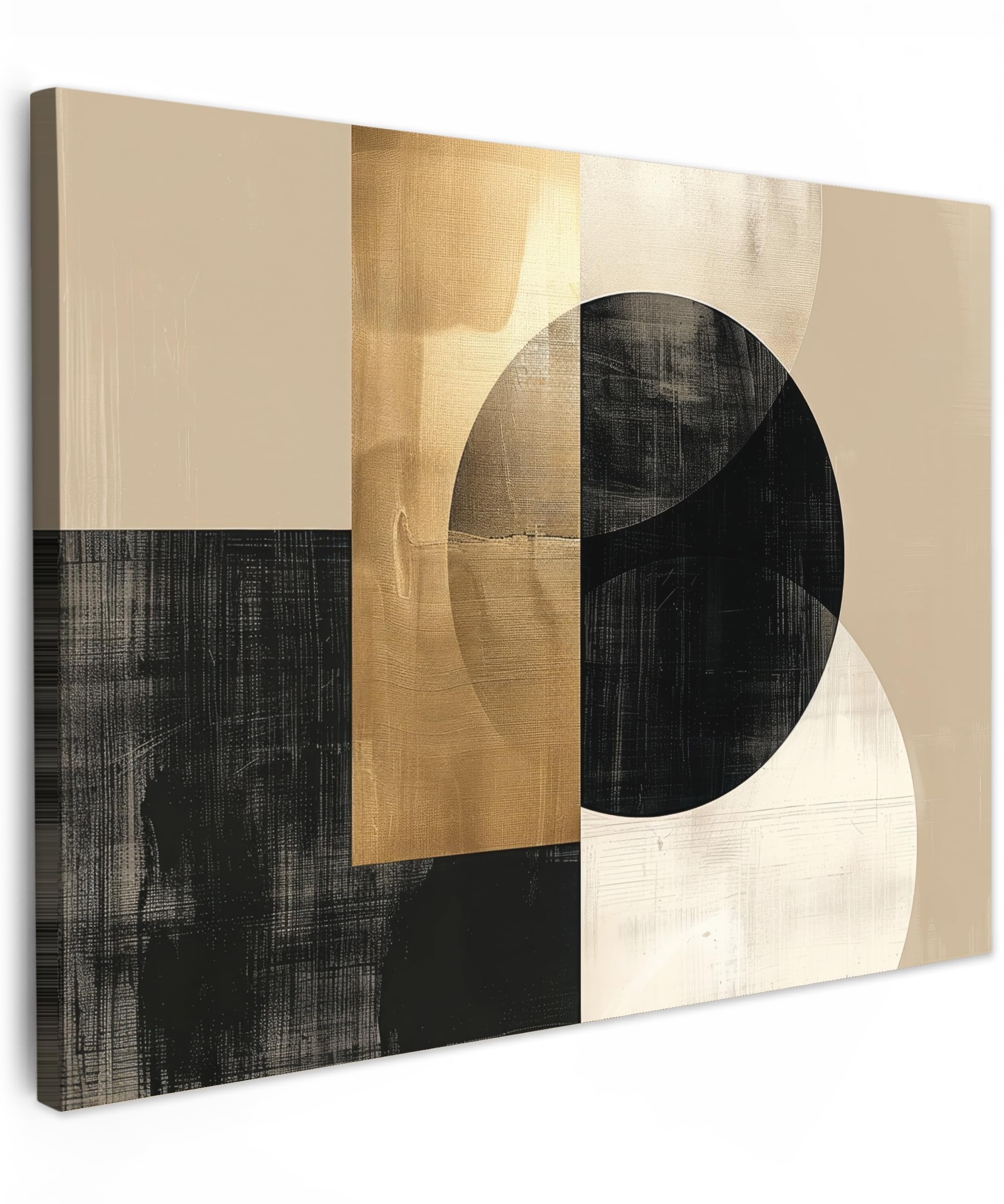 Muchowow Abstract - Gold Muchowow© Canvas Wall Art 31"X24" / 80X60 Cm Decor Paintings Prints Framed On Canvas Decorations Wallart - Black - Art