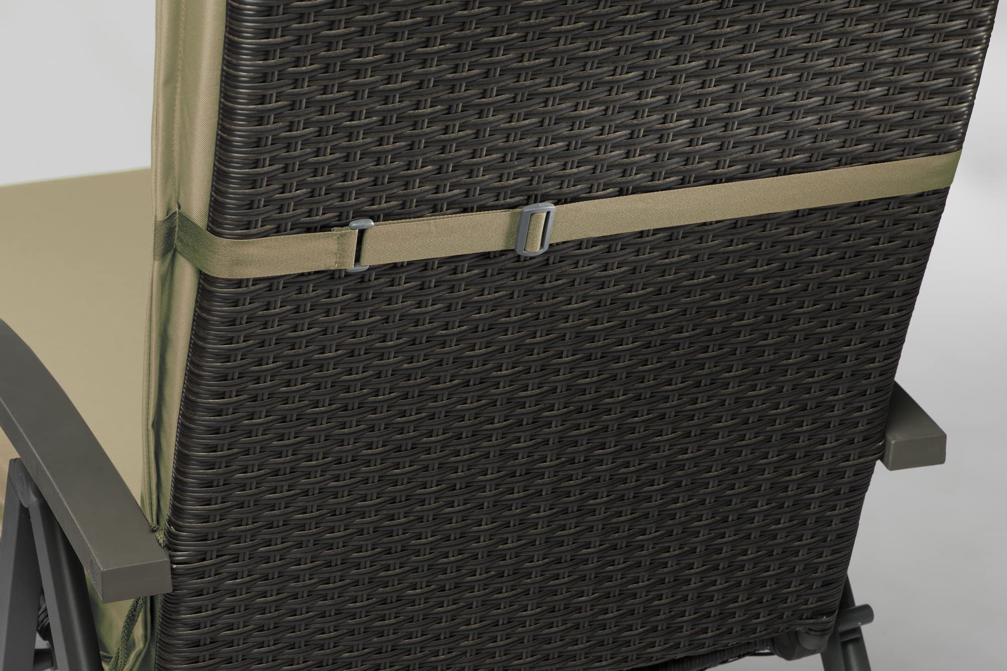 sunnypillow Set di 2 Cuscini per Sedia da Giardino con Schienale Alto - 120 x 50 Spesso 9 cm - per Interni ed Esterni - Impermeabile e Resistente ai Raggi UV - Made in EU - Beige