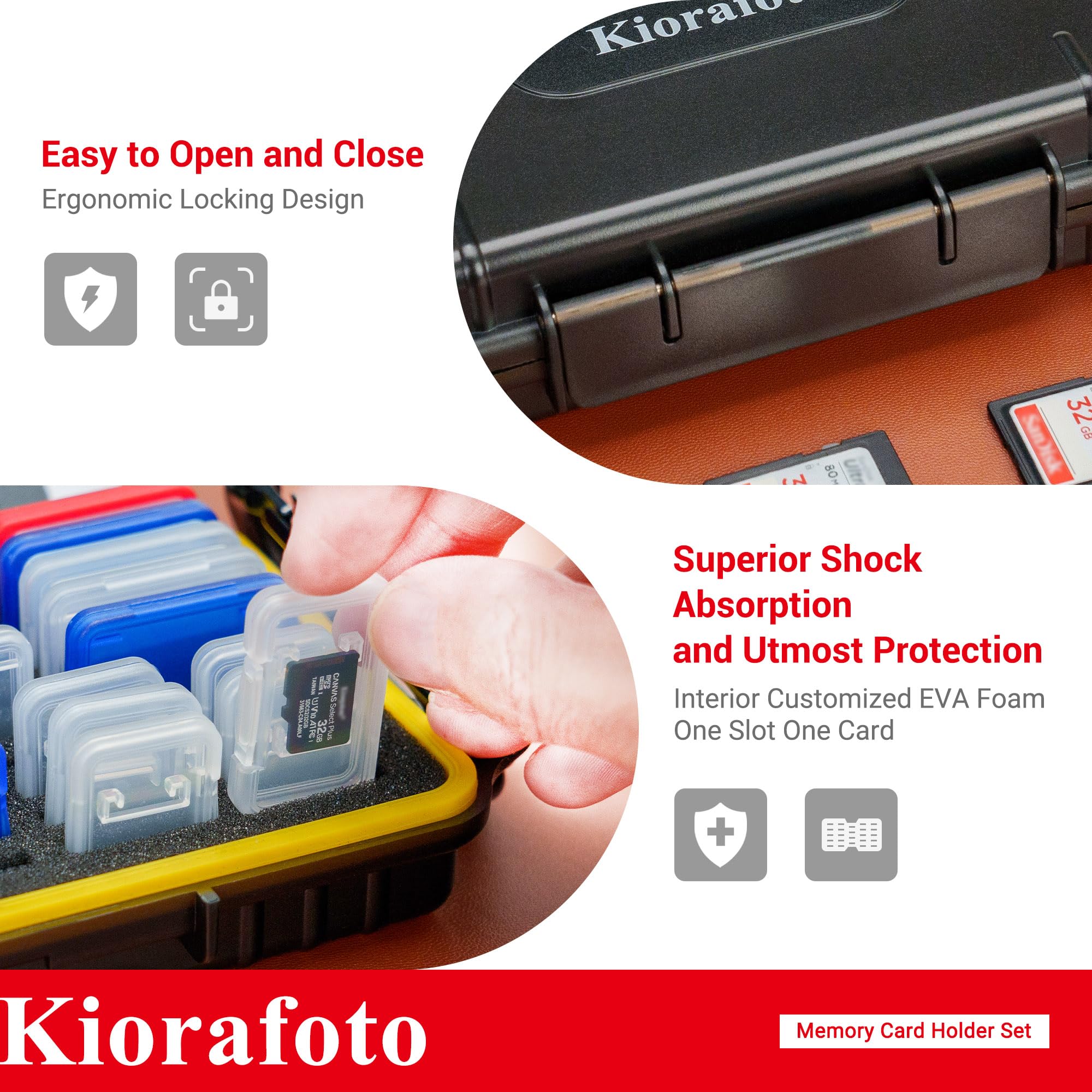 Amazon.com: Dual Protect Memory Card Case with 42 PCS Clear Memory