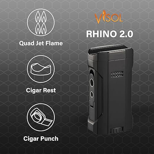 Miniatura 2 de Visol Encendedor de cigarros Rhino 2.0 Quad Flame (negro)