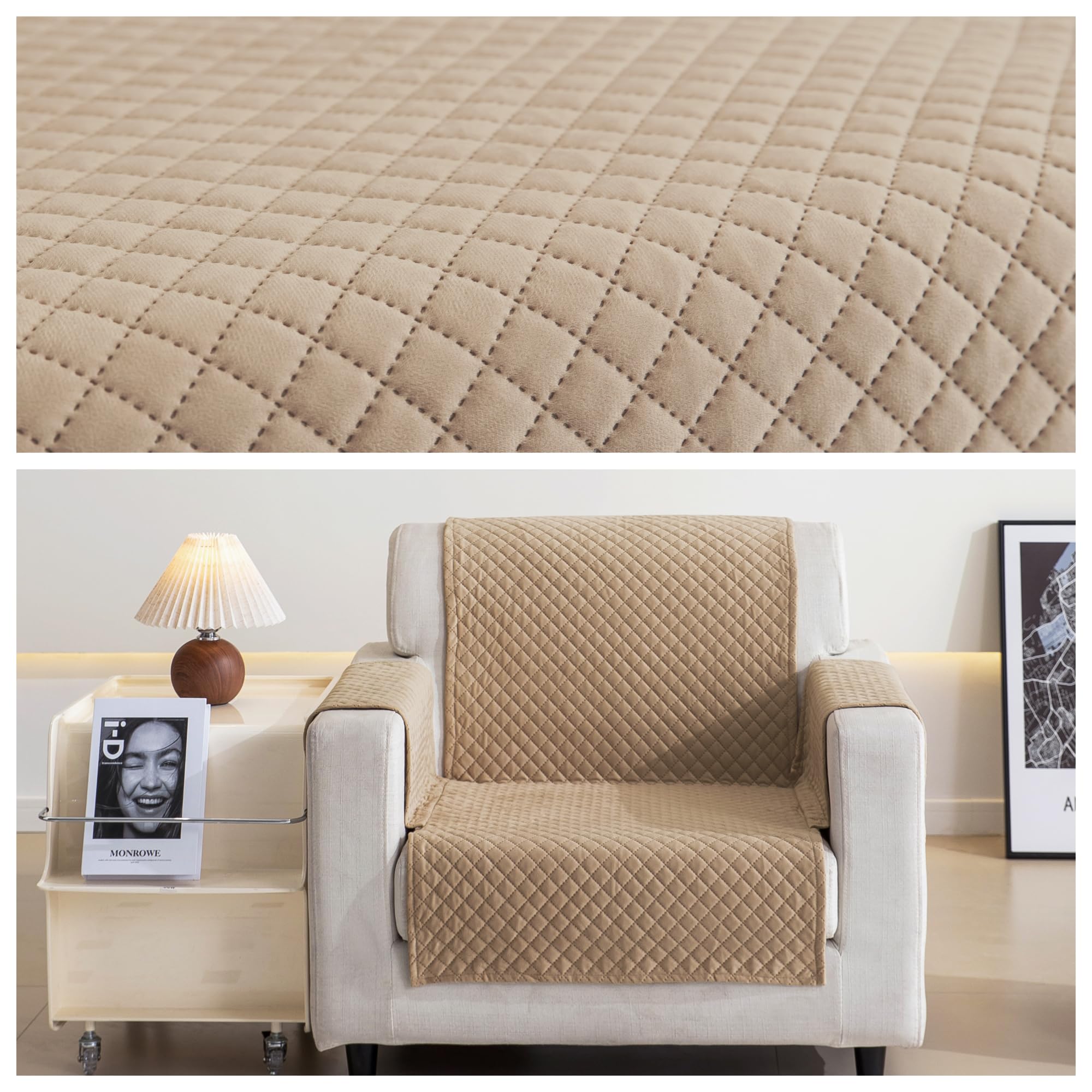 SHADES OF HOME Velvet 3 Seater Self Design Quilted Sofa Cover, Seat & Back Cover, Color - Grey (B0CV3H3XRX) Amazon Price History, Amazon Price Tracker