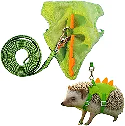 Coleira de ouriço e acessórios de roupas, coleira em forma de dinossauro para treinamento, roupas de hamster para furão, porquinho-da-índia, hamster, acessórios de ouriço, roupas de porquinho-da-índia