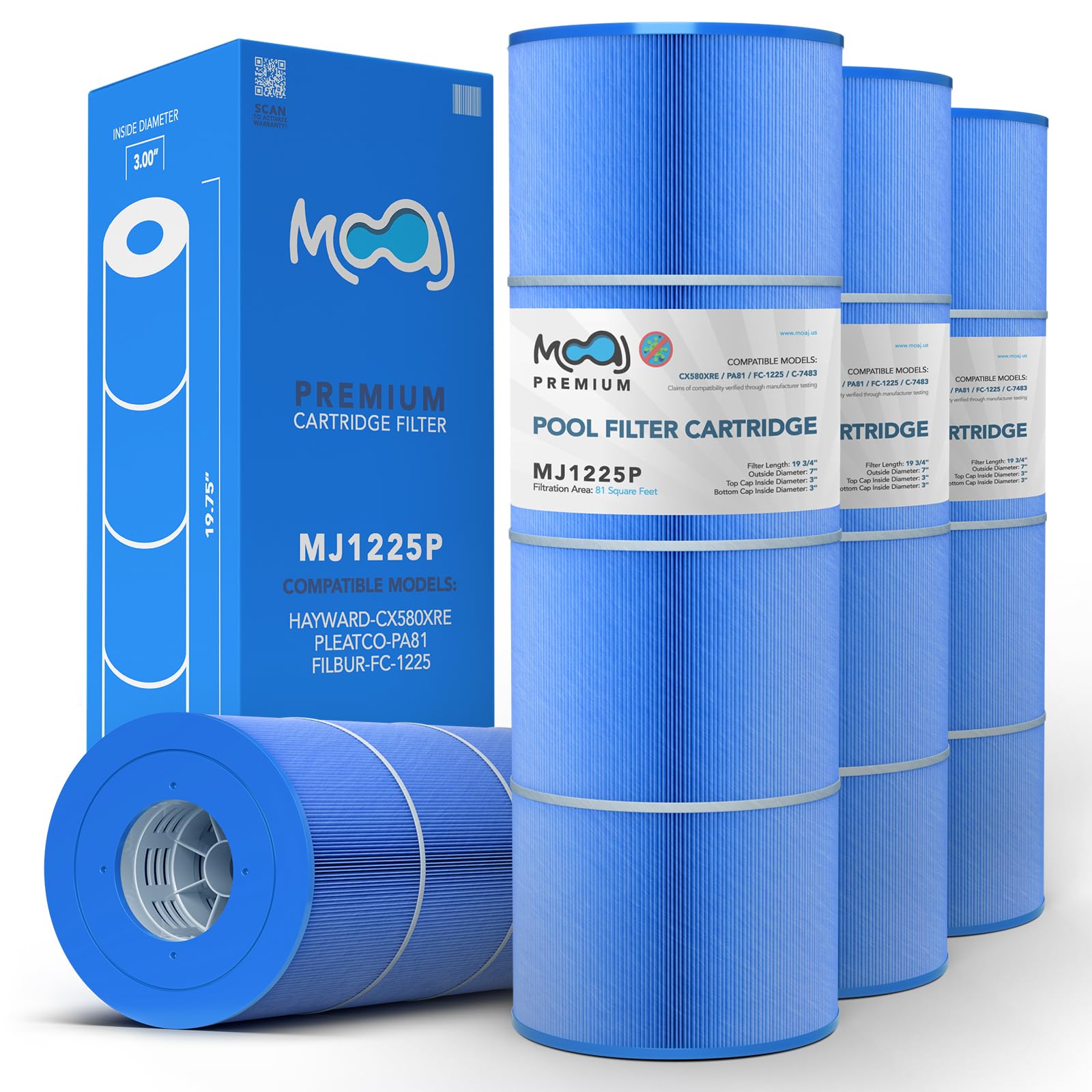 MOAJ MJ1225 Pool Filter Cartridges