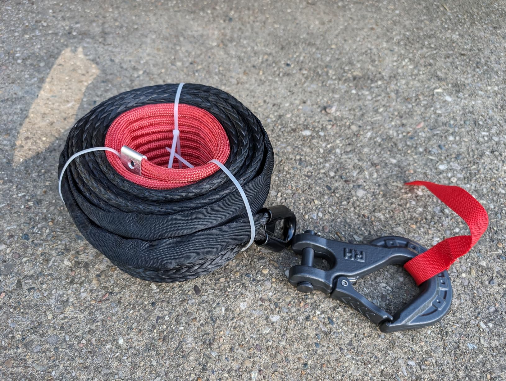 X-BULL 32,000 Lbs Synthetic Winch Rope – 3/8" X 85' Dyneema Recovery Rope For 4WD Trucks (4 Colors)