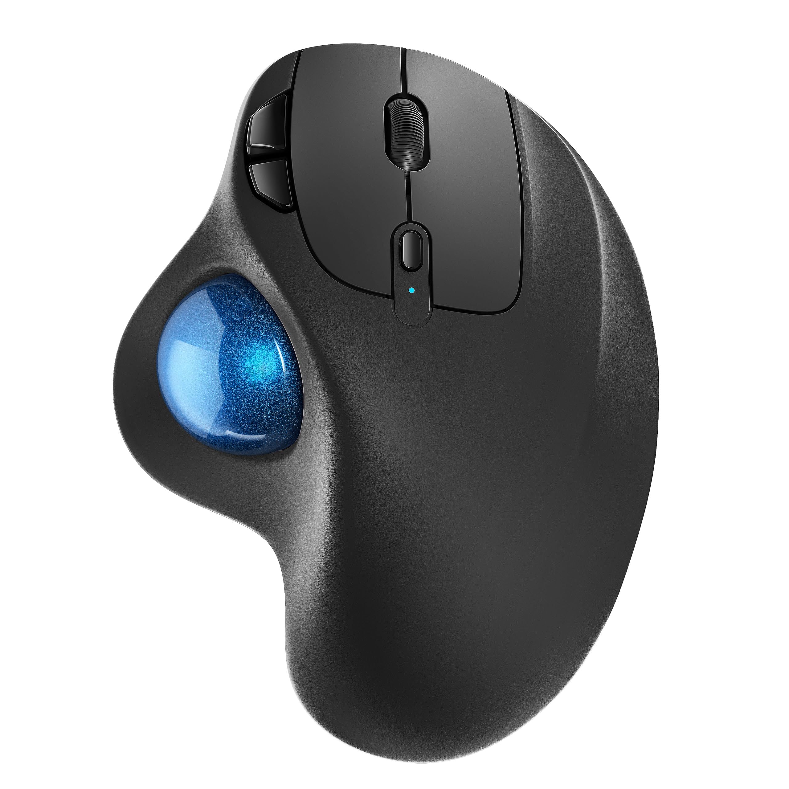 Nulea M501 Wireless Trackball : Ricaricabile, Ergonomico, Del Pollice, Preciso, 3 Dispositivi (Bluetooth/USB), Compatibile con PC, laptop, Mac, Windows (Baby Blue)