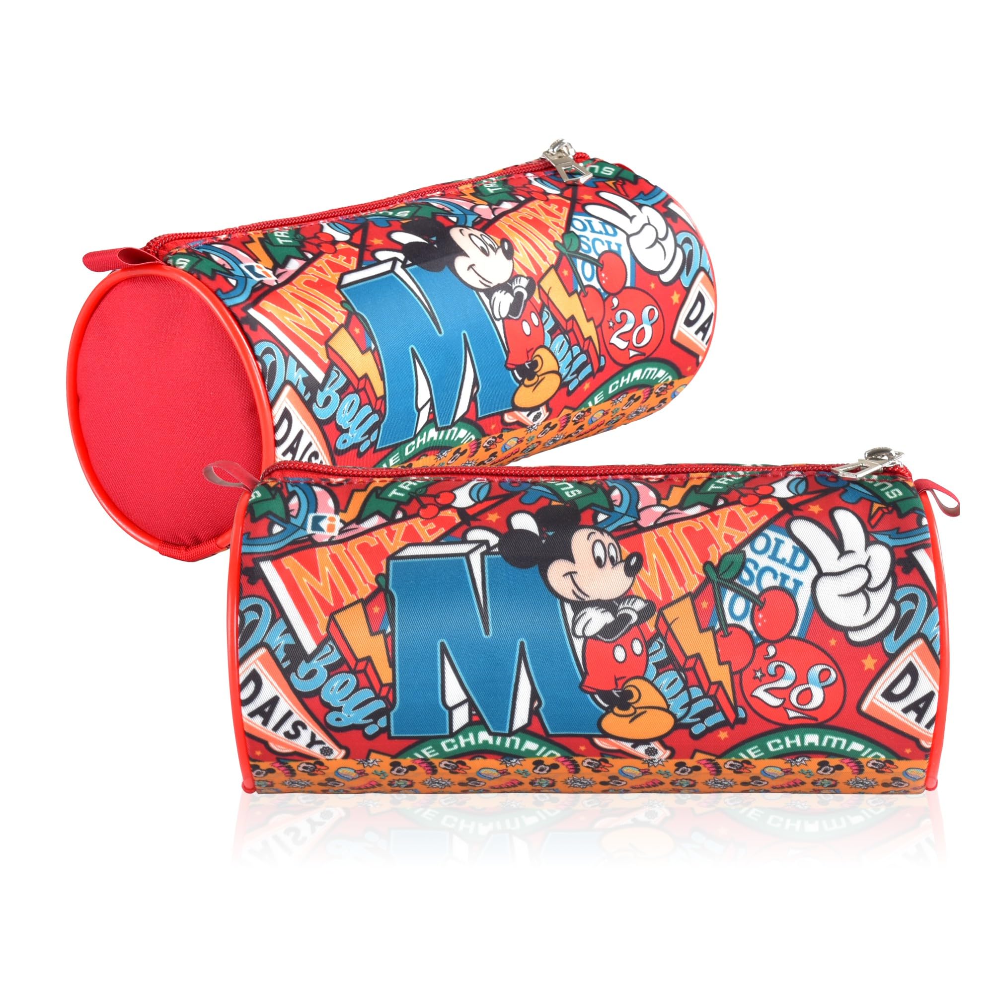 Kuber Industries (Pack of 2) Round Pencil Pouch | Disney Mickey Boy Pencil Pouch for Kids | Multi-Purpose Travel Pouch | Travel Organizer | Stationary Utility School Pouches | Geometry Box | Red (B0D5VNYVDQ) Amazon Price History, Amazon Price Tracker
