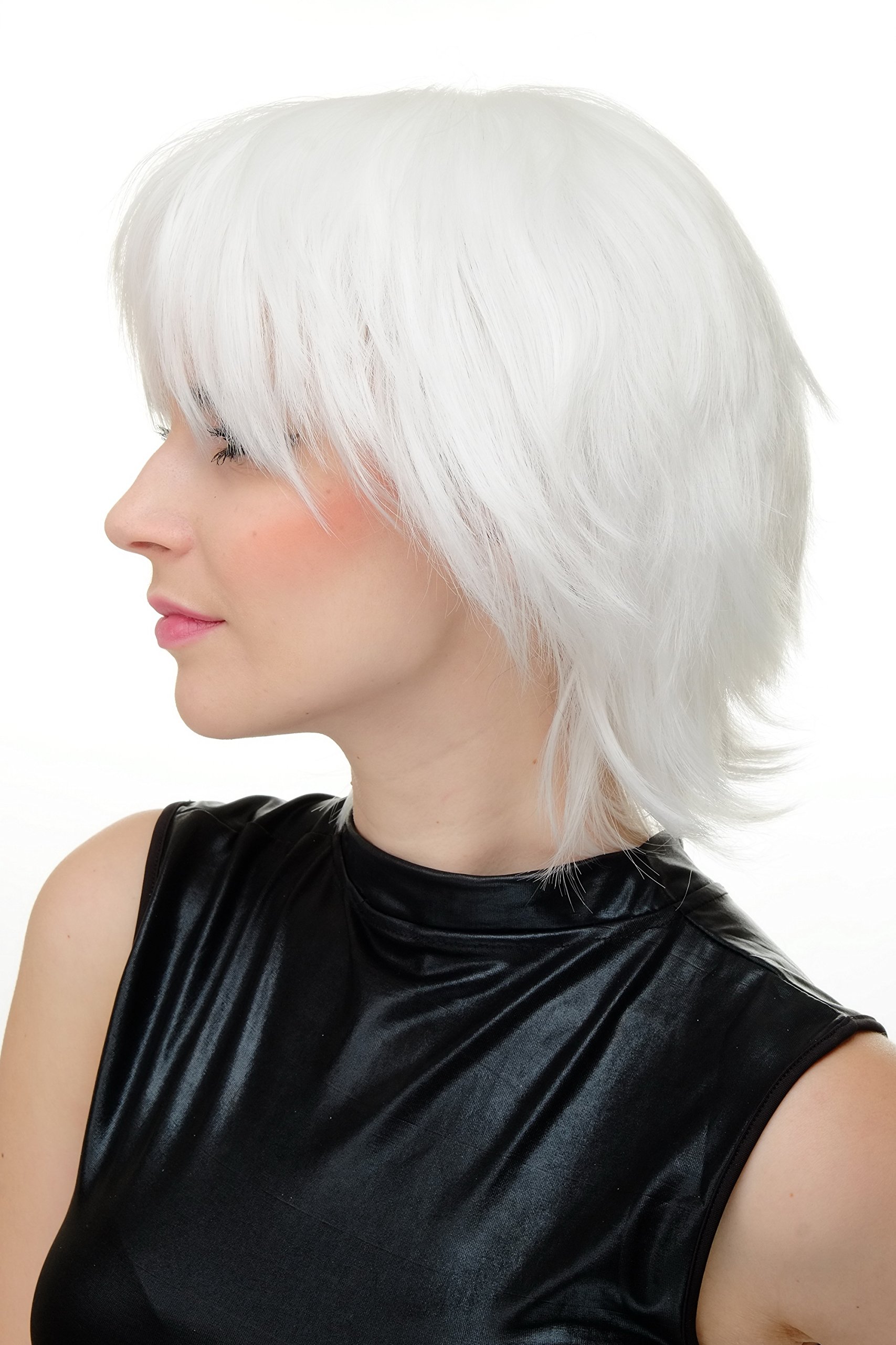 WIG ME UP YZF-7067-1001 Quality Wig cosplay white short frayed wild look voluminous - Image 2
