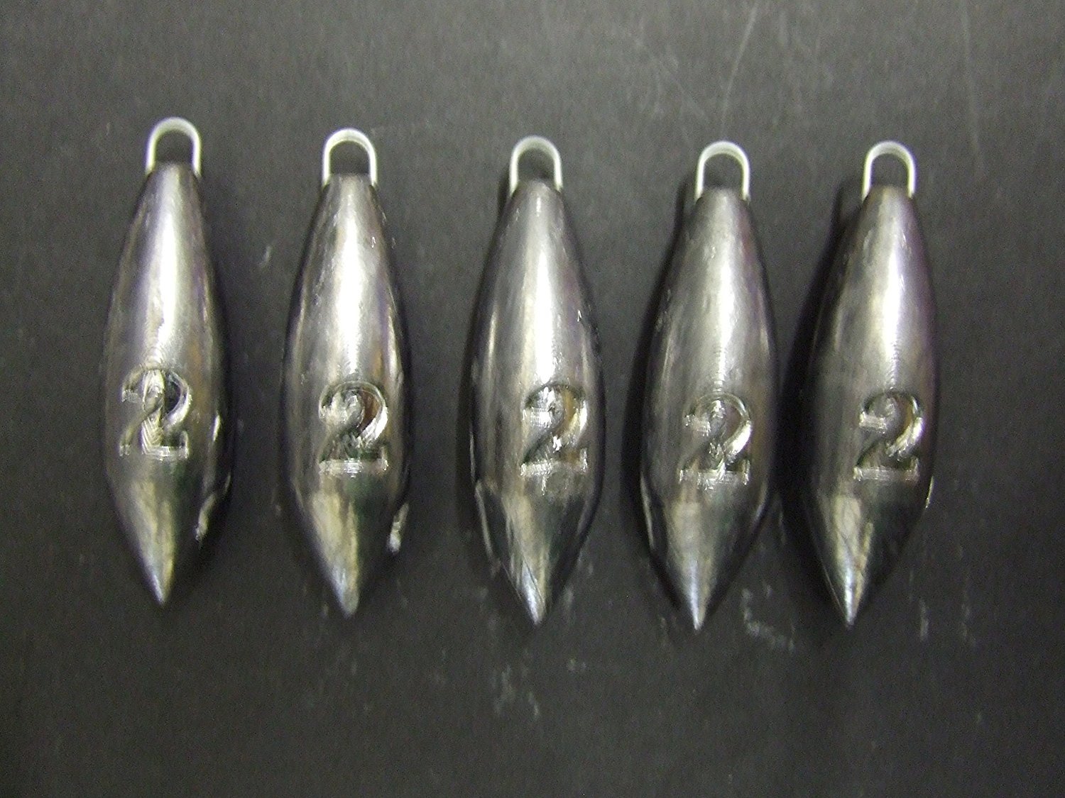 FFT PRO 2oz Plain Sea Fishing Weights Pack Of 5 FOR Mackerel Feather Cod Bass Boat Fishing (2oz x10)