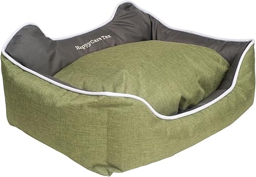 Miniatura 4 de long rich Happycare Textiles - Cama rectangular para mascotas HCT-TX1-SAGE-S, salvia a gris