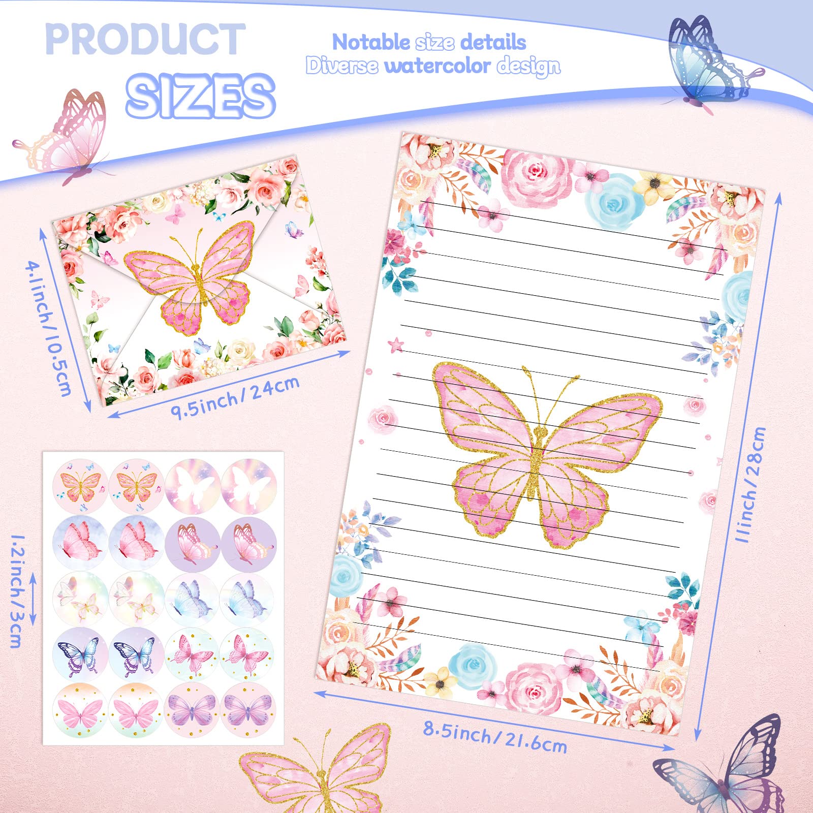 Mua 160 Packs Stationery Paper Set (50 Double Sided Stationery Writing