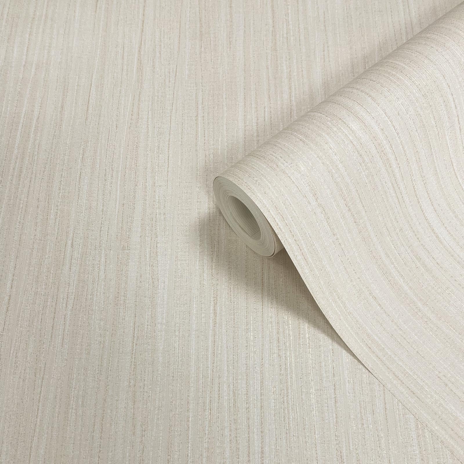 Sophie Laurence Cream White Beige Plain Cream Wallpaper Textured White Metallic Shimmer Stripe Living Room Hall