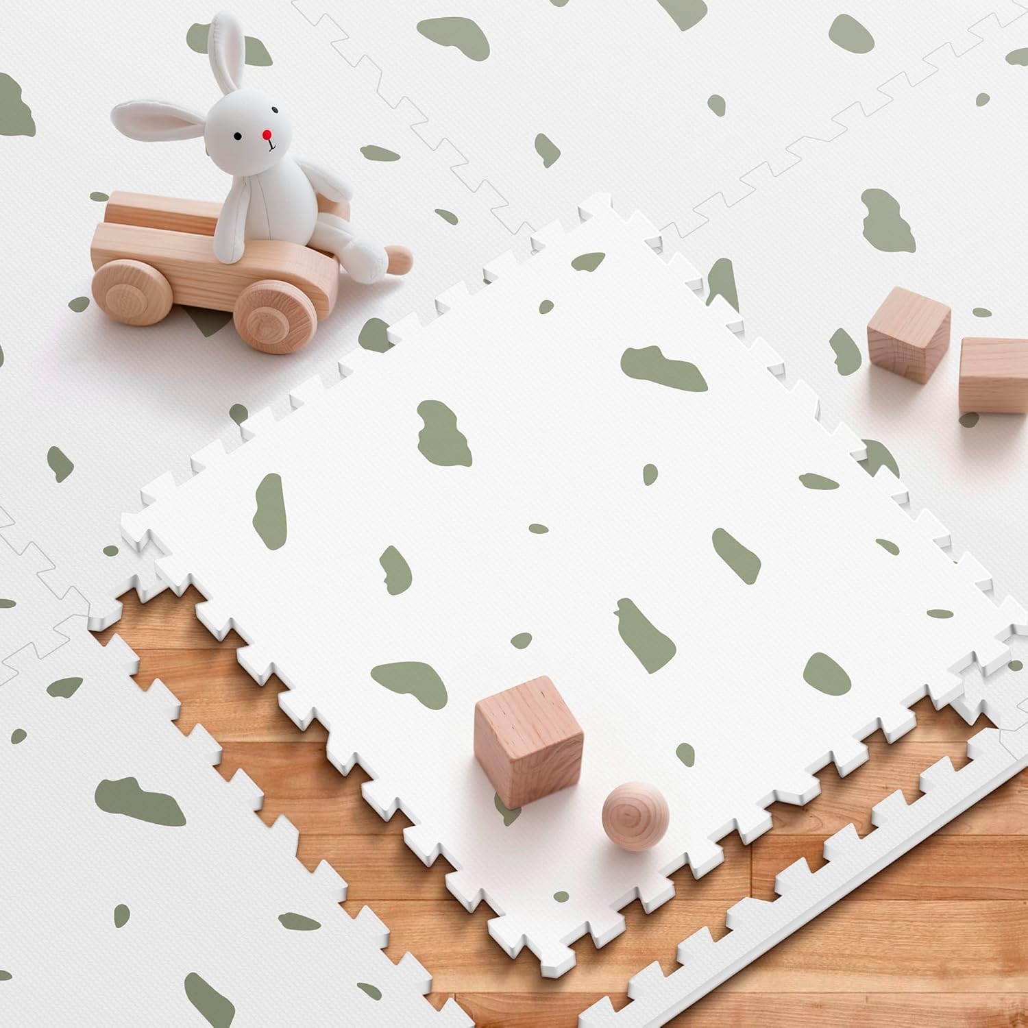 Baby Play Mat - 6Pcs Interlocking Foam Tiles,72"x 48" Baby Crawling Mat for Tummy Time, Non-Slip Foam Puzzle Floor Play Mat for Kids and Babies, Safe & Non-Toxic Playmat for Babies 6-12 Months