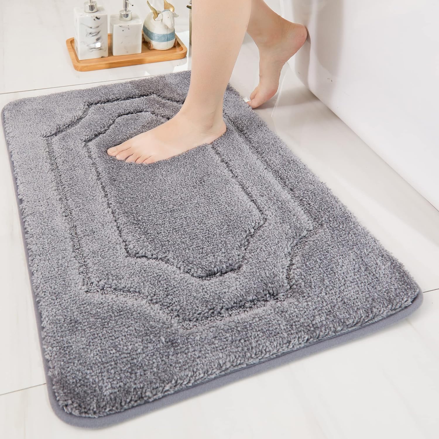 BEQHAUSE Bathroom-Rugs-Non-Slip-Bath Mats for Bathroom Soft and ...