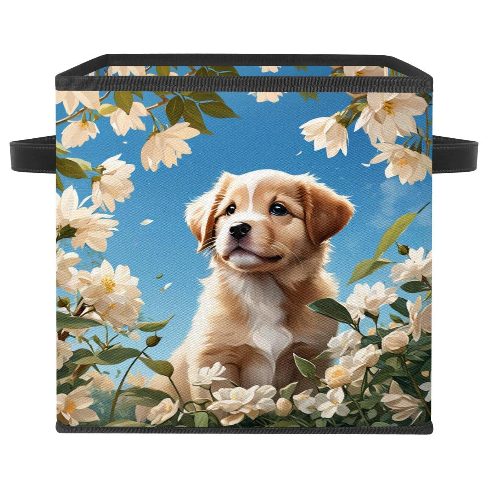 Boîte de rangement pliable pour vêtements et jouets de chien