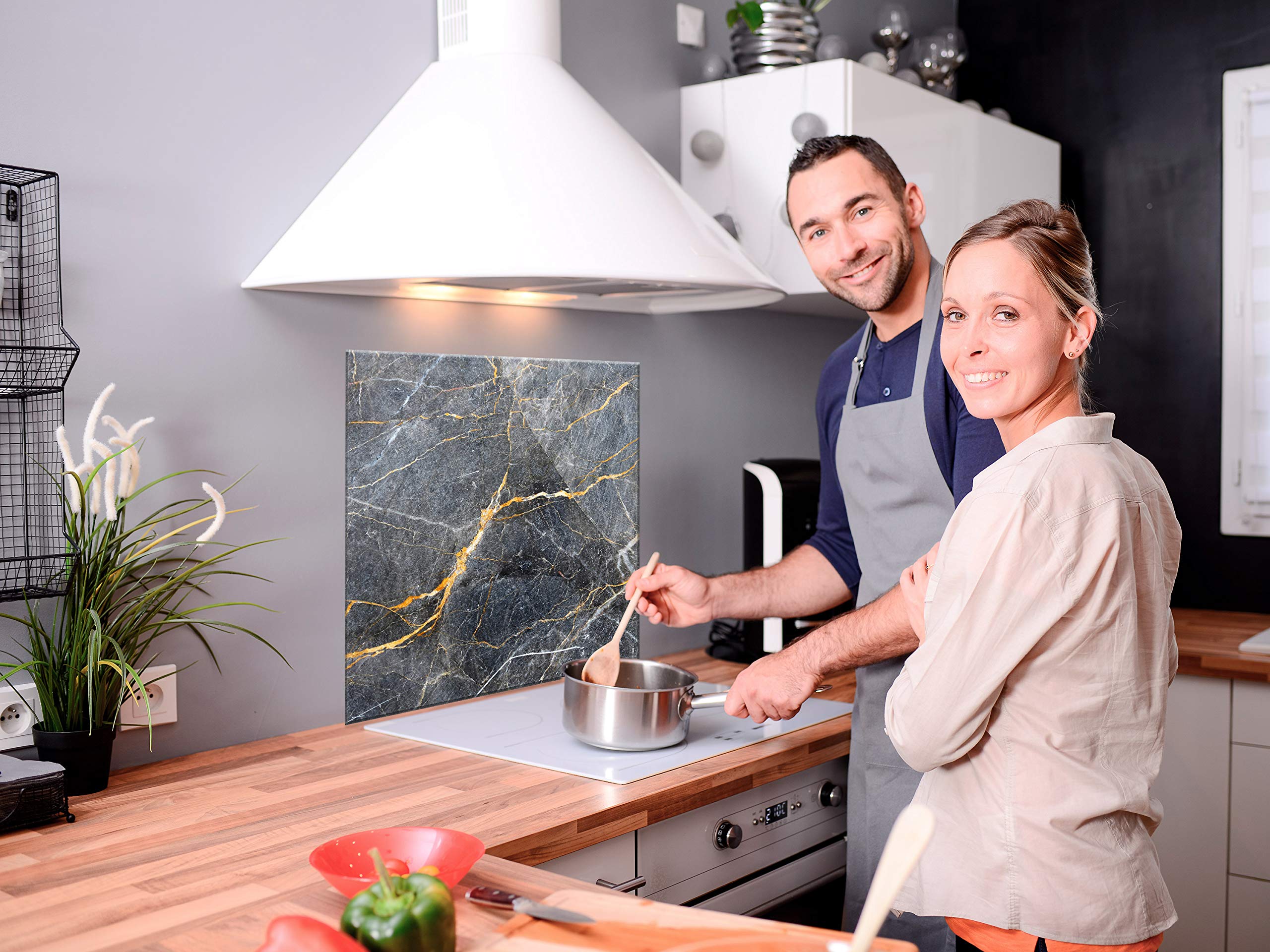Crédence Verre Cuisine 60x60 Cm - Plaque Anti-Projection Murando Bois M-B-0056-aq-a