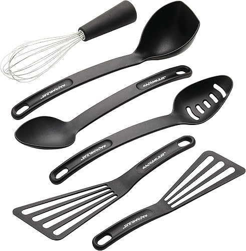 Rachael Ray Tools and Gadgets Juego de utensilios de cocinacocina, 6 piezas, negro