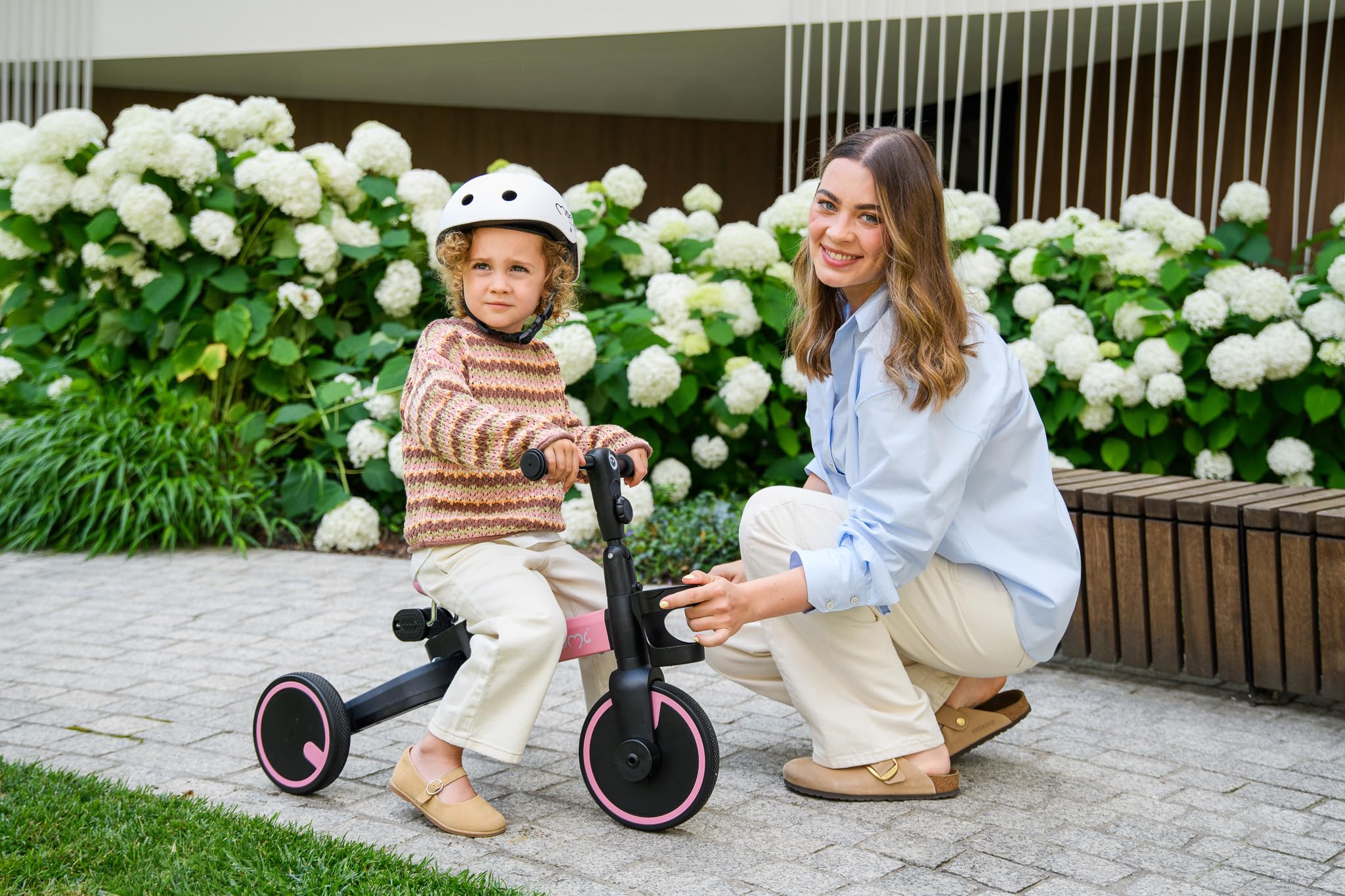 MoMi FILO 3in1 Triciclo Evolutivo per bambini 1-3 anni - Bici Senza Pedali Pieghevole, sella regolabili, pedali rimovibili - Tricicli con portabicchiere e ruote in EVA