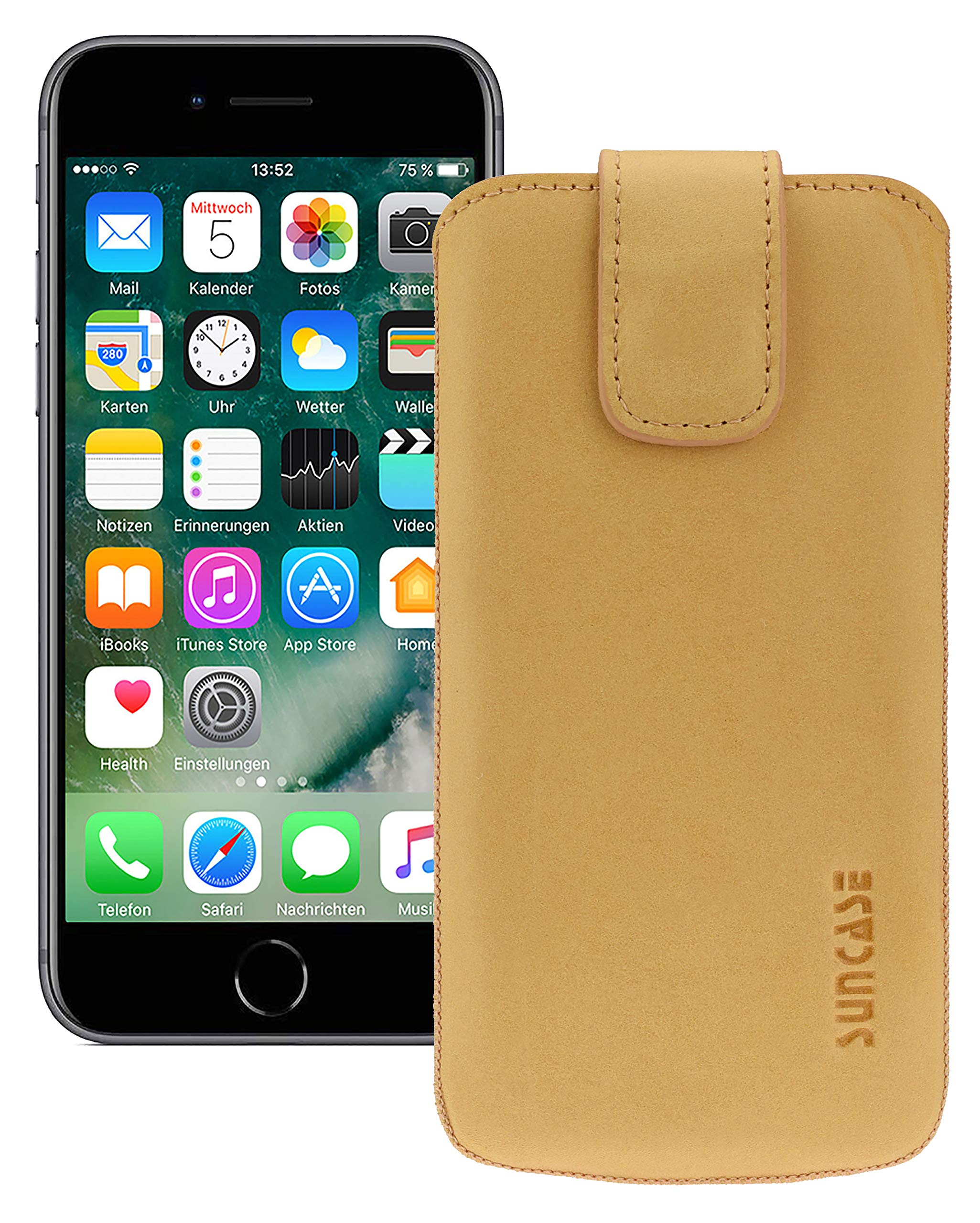 Custodia In Vera Pelle Suncase Per IPhone 14 Pro Max - Con Chiusura Magnetica E Linguetta - 3
