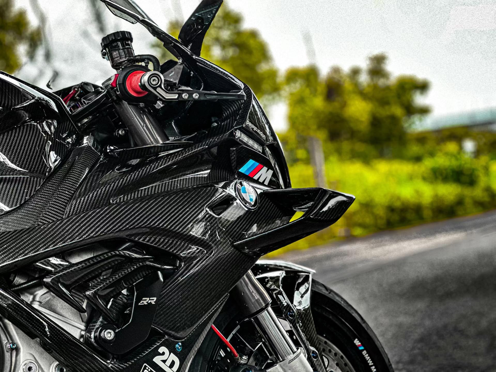 BMW S1000RR Front Spoiler - Aerodynamische Winglets Schwarz ABS