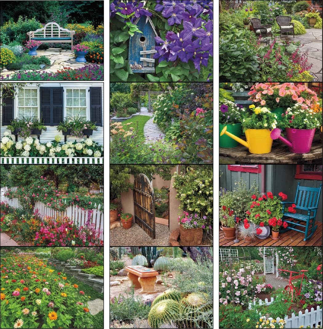 Garden Walk Calendario de pared colgante 2023 de 19 x 11 pulgadas