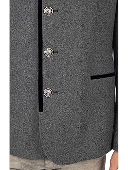 Giacca Elegante Da Lavoro Stockerpoint Stachus - Loden Antracite, Bottoni In Corno, Taglia 50 Uomo - Foto 9