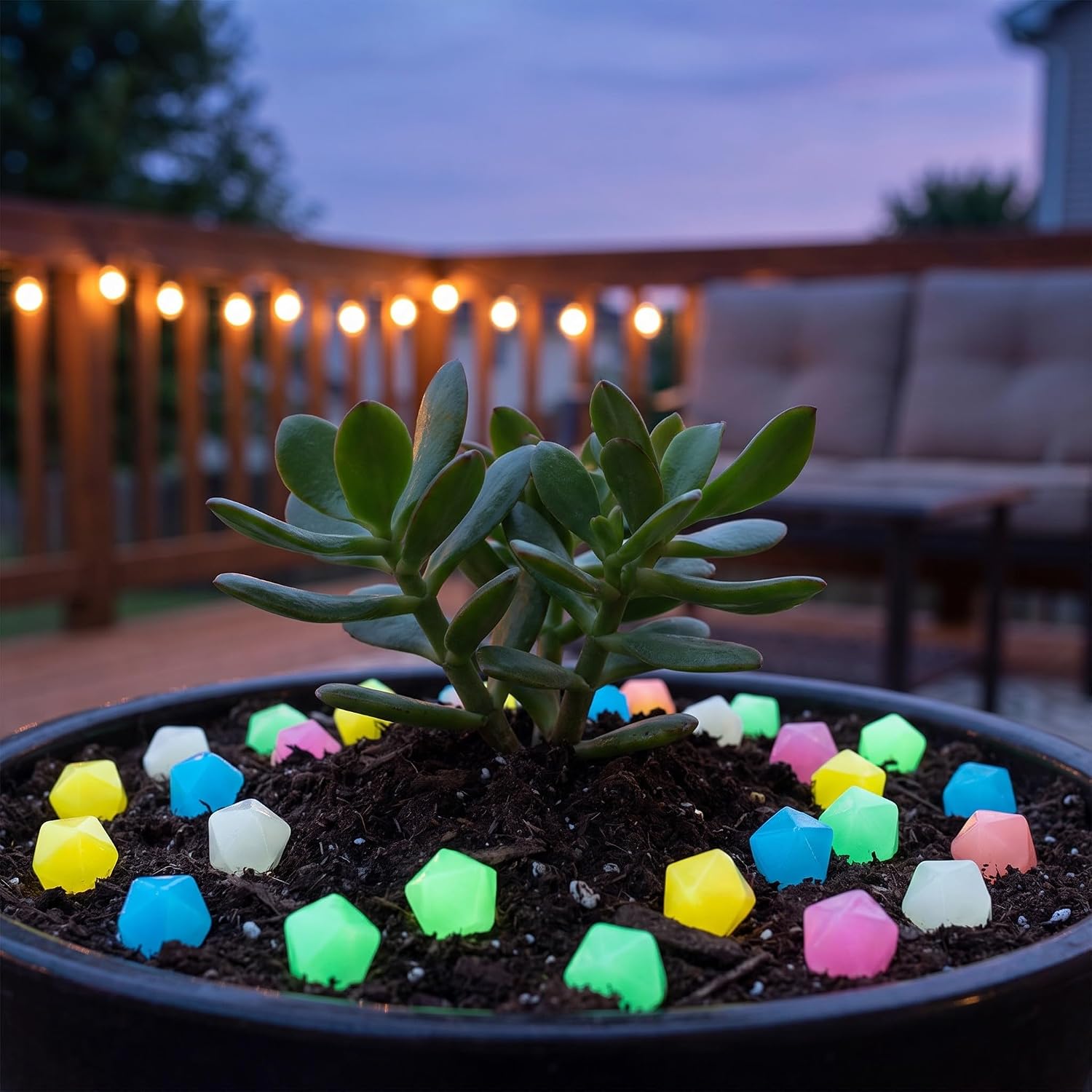 UKCOCO 150pcs Glow in the Dark Rocks, Multi-Colored, 150g