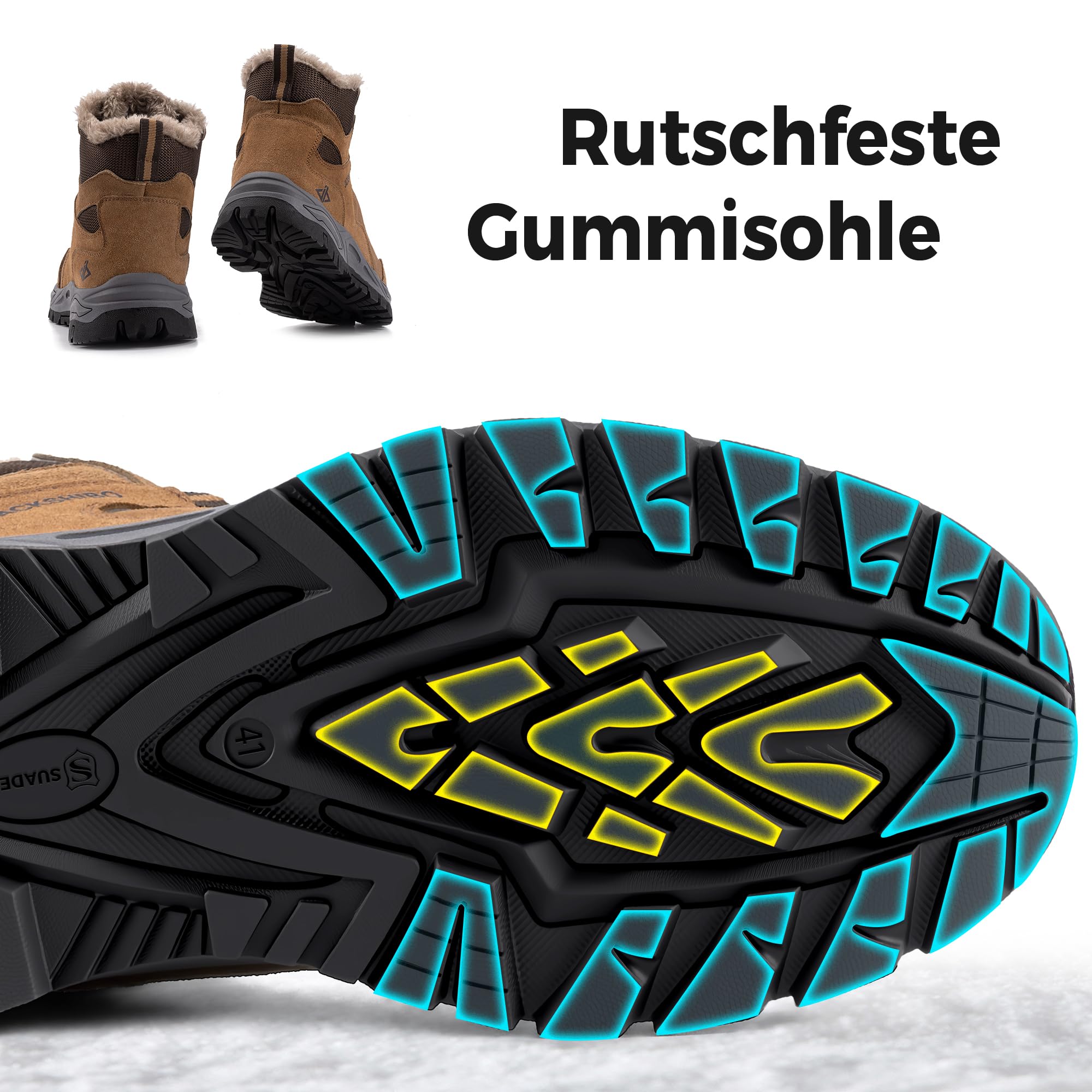 Herren Damen Winterschuhe Winterstiefel Schneestiefel Winter Wanderschuhe | Unisex Winter Schuhe Warme Gefüttert Winterboots Schneeboots Outdoor Wasserdicht Rutschfest Trekking Stiefel