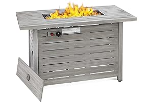 Best Choice Products Fire Table 42in 50,000 BTU Rectangular Steel Propane Gas...
