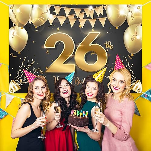 Miniatura 57 de HAMIGAR Fondo de pancarta de feliz cumpleaños número 17 de 6 x 4 pies, decoraciones de cumpleaños de 17 años, suministros de fiesta para niñas